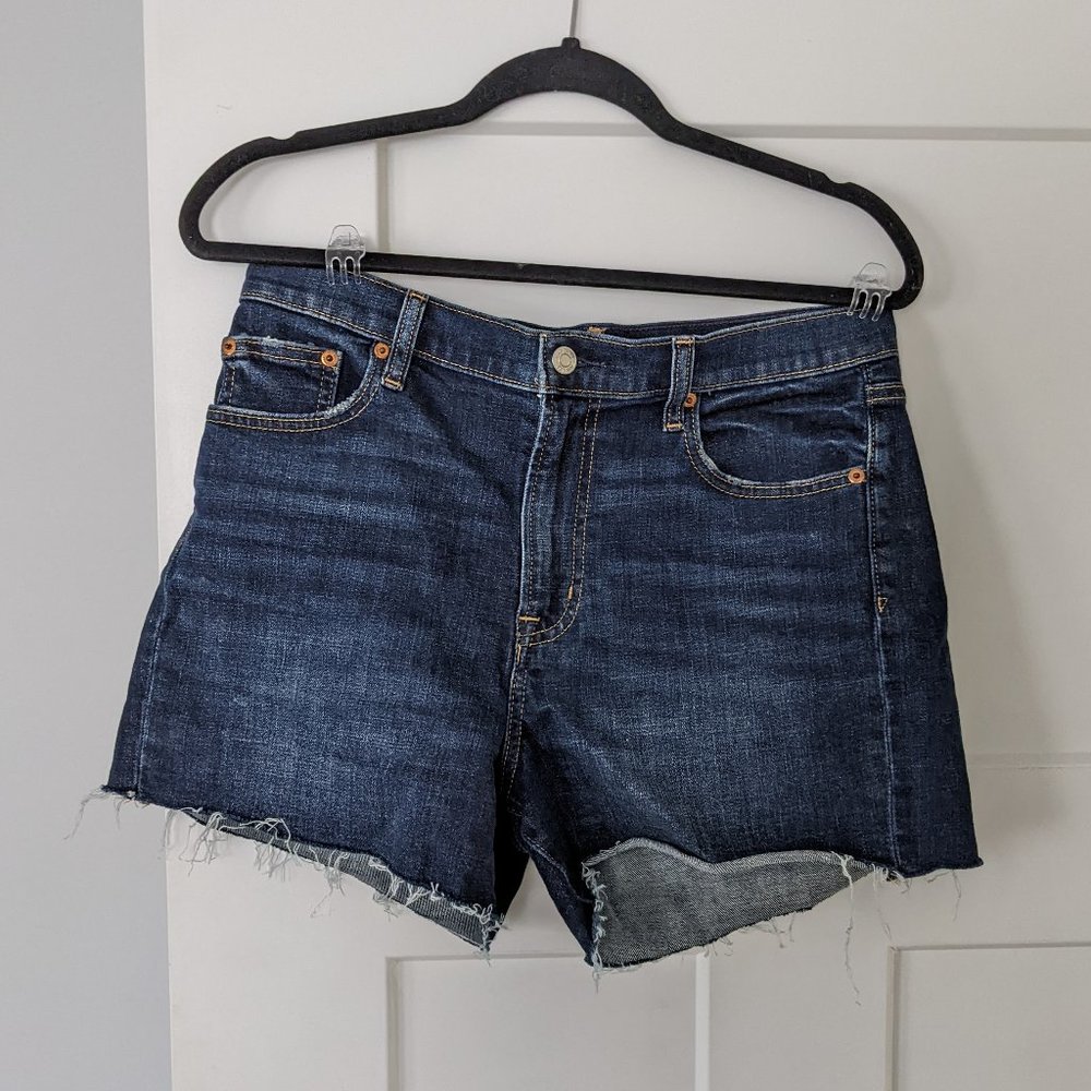 Gap denim high rise 4" shorts 29 8 dark wash